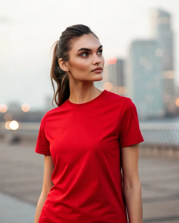 Women's_Red_Cotton_T-Shirt_-_Comfortable_Casual_Wear