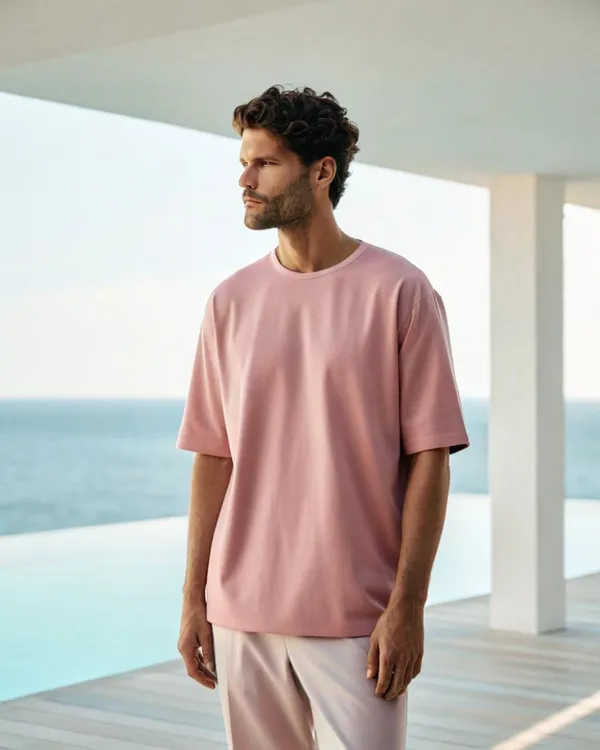 Men's_Oversized_Pink_T-Shirt_-_Relaxed_Fit_Casual_Wear