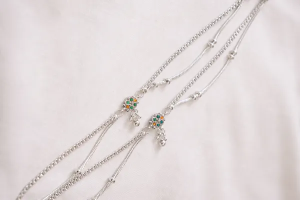 German_Silver_Anklet_|_Payal_For_Womens_&_Girls_|_1_Pair