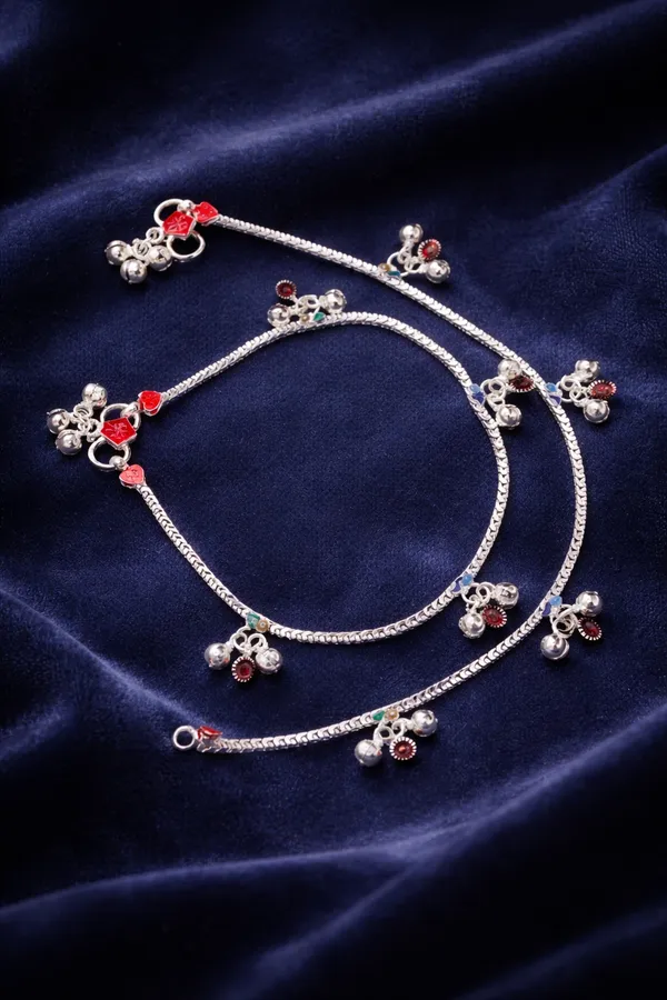German_Silver_Anklet_|_Payal_For_Womens_&_Girls_|_1_Pair