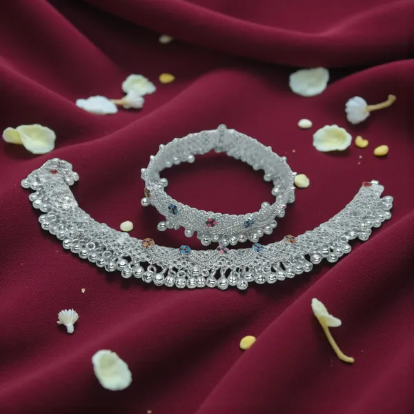 German_Silver_Anklet_|_Payal_For_Womens_&_Girls_|_1_Pair