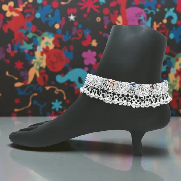 German_Silver_Anklet_|_Payal_For_Womens_&_Girls_|_1_Pair