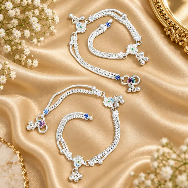 German_Silver_Chain_Anklet_|_Payal_For_Womens_&_Girls_|_1_Pair