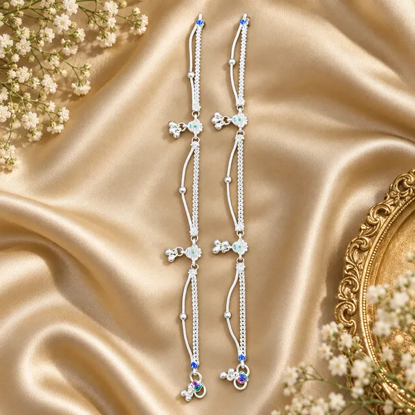 German_Silver_Chain_Anklet_|_Payal_For_Womens_&_Girls_|_1_Pair