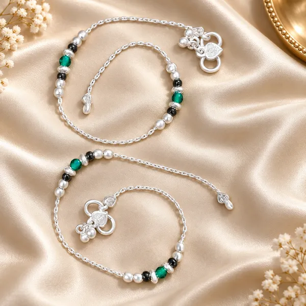 German_Silver_Chain_Anklet_|_Payal_For_Womens_&_Girls_|_1_Pair