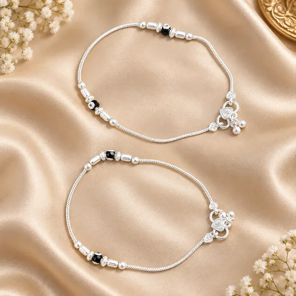 German_Silver_Chain_Anklet_|_Payal_For_Womens_&_Girls_|_1_Pair
