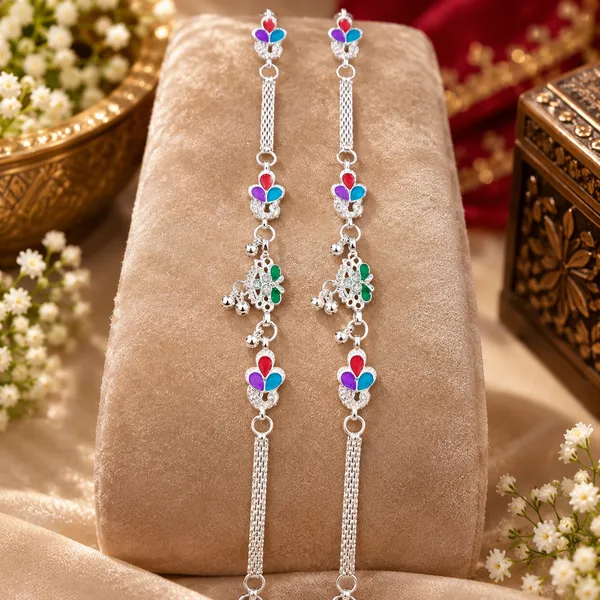 German_Silver_Chain_Anklet_|_Payal_For_Womens_&_Girls_|_1_Pair