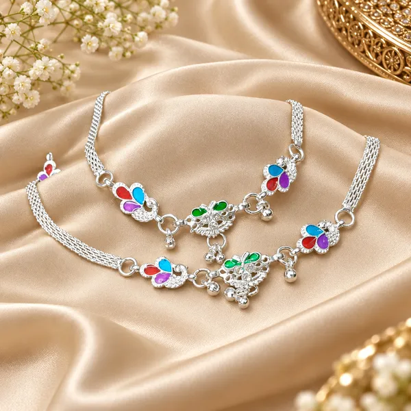 German_Silver_Chain_Anklet_|_Payal_For_Womens_&_Girls_|_1_Pair
