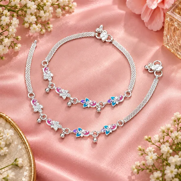German_Silver_Chain_Anklet_|_Payal_For_Womens_&_Girls_|_1_Pair