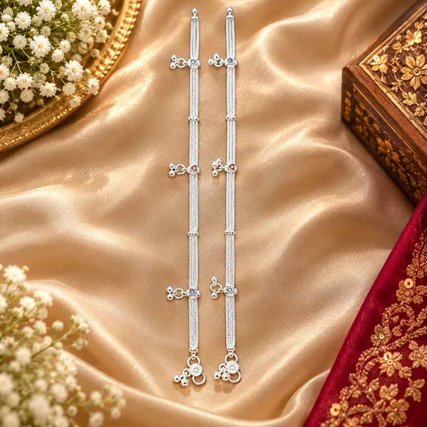German_Silver_Chain_Anklet_|_Payal_For_Womens_&_Girls_|_1_Pair