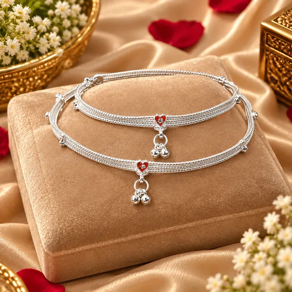 German_Silver_Chain_Anklet_|_Payal_For_Womens_&_Girls_|_1_Pair