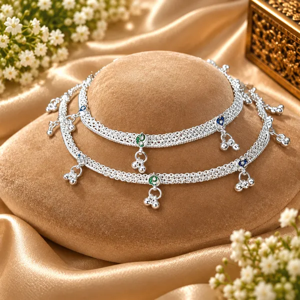 German_Silver_Chain_Anklet_|_Payal_For_Womens_&_Girls_|_1_Pair