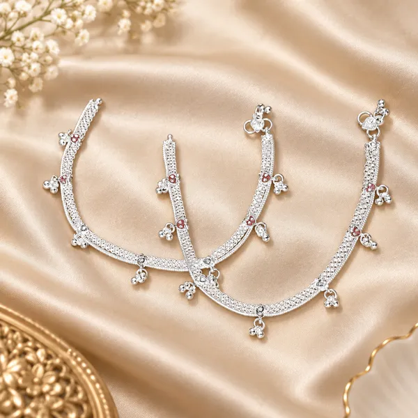 German_Silver_Chain_Anklet_|_Payal_For_Womens_&_Girls_|_1_Pair