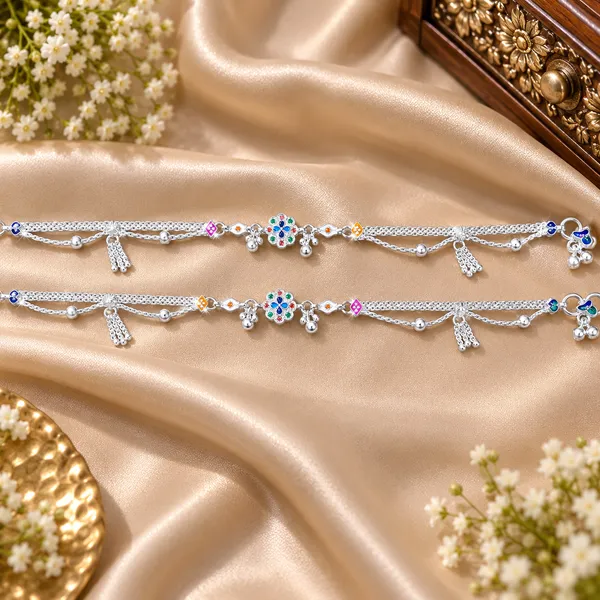 German_Silver_Chain_Anklet_|_Payal_For_Womens_&_Girls_|_1_Pair