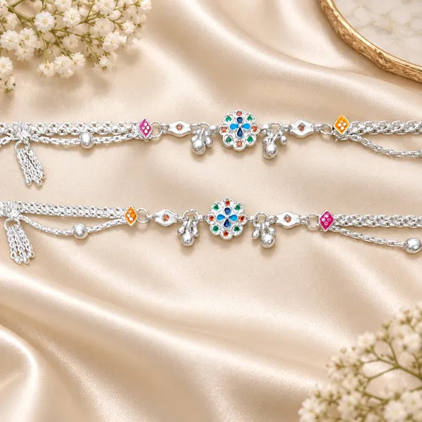 German_Silver_Chain_Anklet_|_Payal_For_Womens_&_Girls_|_1_Pair