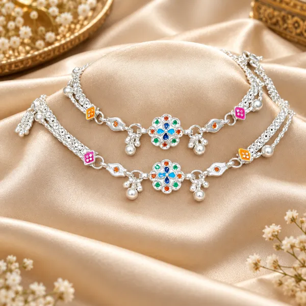 German_Silver_Chain_Anklet_|_Payal_For_Womens_&_Girls_|_1_Pair