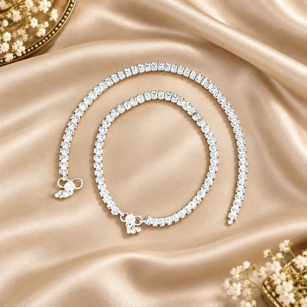 German_Silver_Chain_Anklet_|_Payal_For_Womens_&_Girls_|_1_Pair