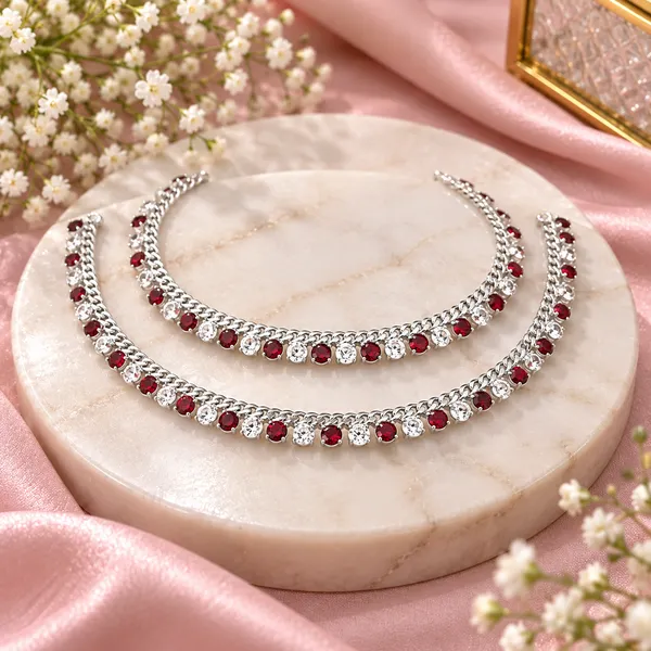German_Silver_Chain_Anklet_|_Payal_For_Womens_&_Girls_|_1_Pair