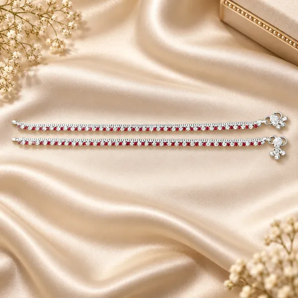 German_Silver_Chain_Anklet_|_Payal_For_Womens_&_Girls_|_1_Pair