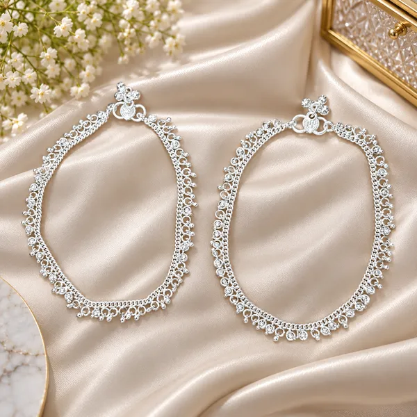 German_Silver_Chain_Anklet_|_Payal_For_Womens_&_Girls_|_1_Pair