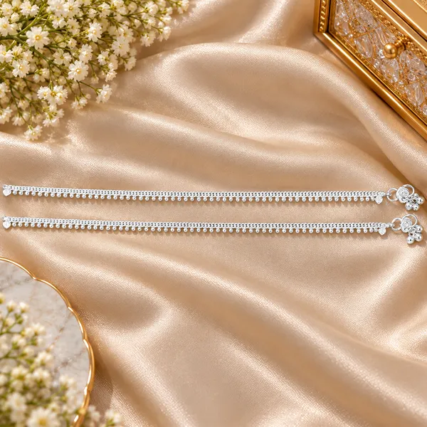 German_Silver_Chain_Anklet_|_Payal_For_Womens_&_Girls_|_1_Pair