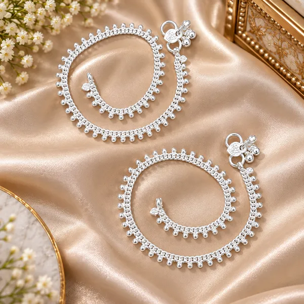 German_Silver_Chain_Anklet_|_Payal_For_Womens_&_Girls_|_1_Pair