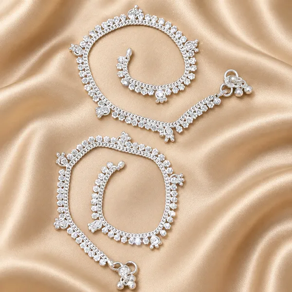 German_Silver_Chain_Anklet_|_Payal_For_Womens_&_Girls_|_1_Pair