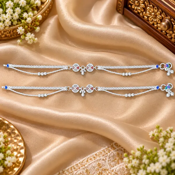 German_Silver_Chain_Anklet_|_Payal_For_Womens_&_Girls_|_1_Pair