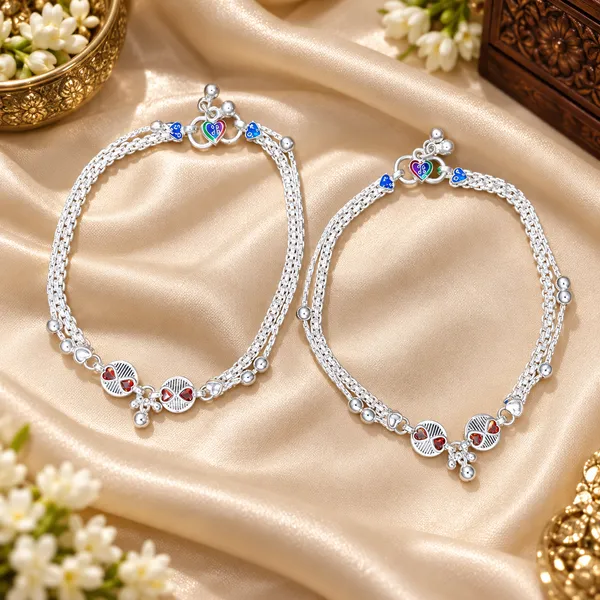 German_Silver_Chain_Anklet_|_Payal_For_Womens_&_Girls_|_1_Pair