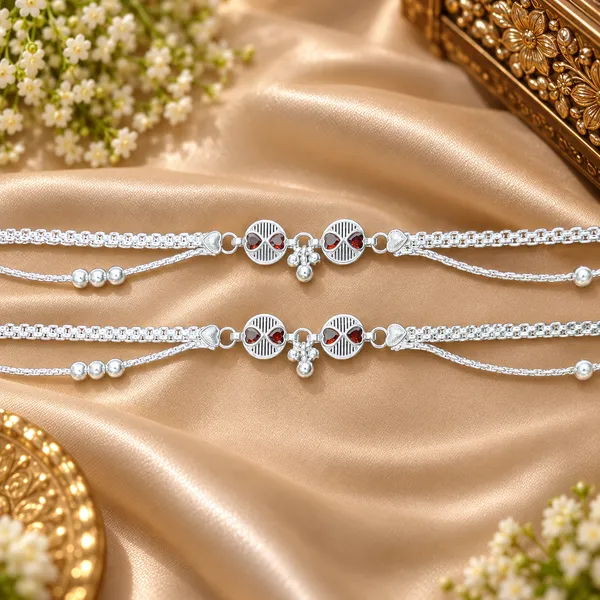 German_Silver_Chain_Anklet_|_Payal_For_Womens_&_Girls_|_1_Pair