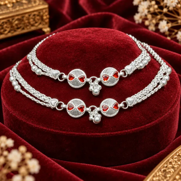 German_Silver_Chain_Anklet_|_Payal_For_Womens_&_Girls_|_1_Pair