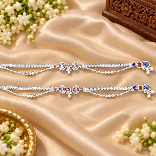 German_Silver_Chain_Anklet_|_Payal_For_Womens_&_Girls_|_1_Pair