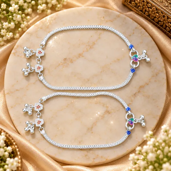 German_Silver_Chain_Anklet_|_Payal_For_Womens_&_Girls_|_1_Pair