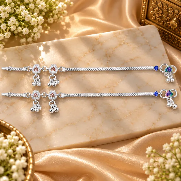 German_Silver_Chain_Anklet_|_Payal_For_Womens_&_Girls_|_1_Pair