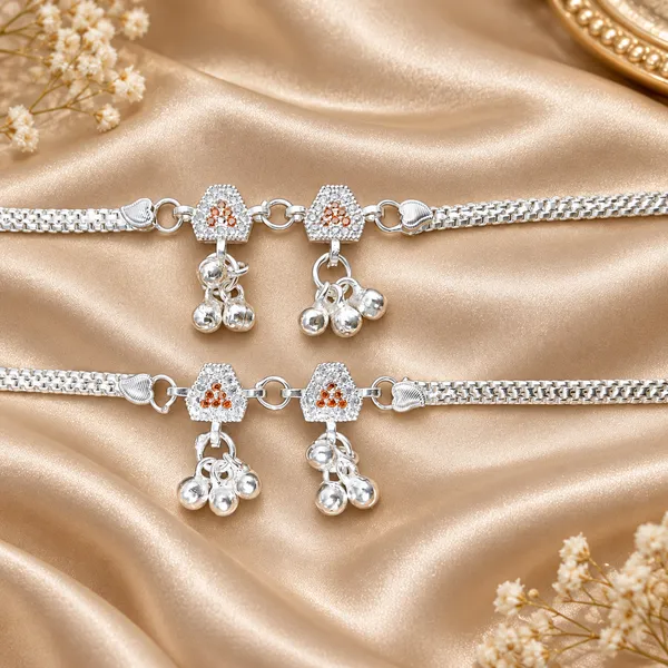 German_Silver_Chain_Anklet_|_Payal_For_Womens_&_Girls_|_1_Pair
