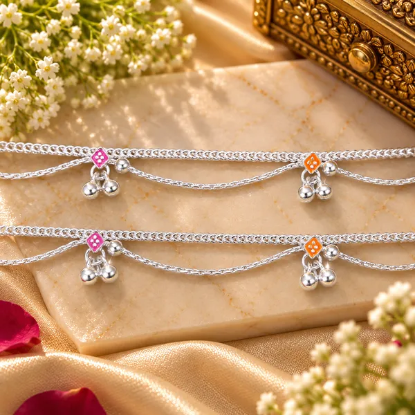German_Silver_Chain_Anklet_|_Payal_For_Womens_&_Girls_|_1_Pair
