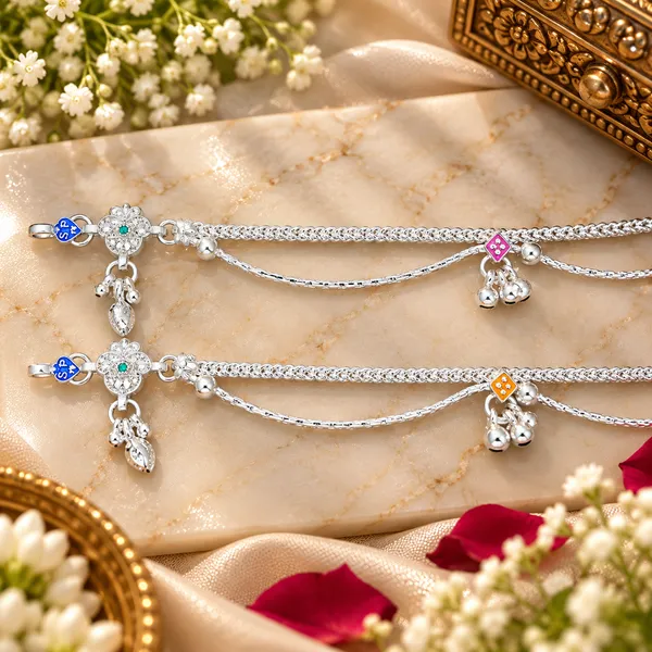 German_Silver_Chain_Anklet_|_Payal_For_Womens_&_Girls_|_1_Pair