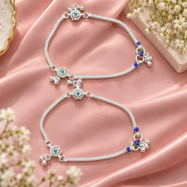 German_Silver_Chain_Anklet_|_Payal_For_Womens_&_Girls_|_1_Pair