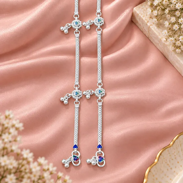 German_Silver_Chain_Anklet_|_Payal_For_Womens_&_Girls_|_1_Pair