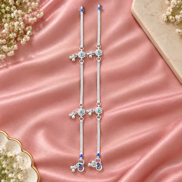 German_Silver_Chain_Anklet_|_Payal_For_Womens_&_Girls_|_1_Pair