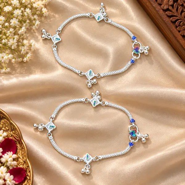 German_Silver_Chain_Anklet_|_Payal_For_Womens_&_Girls_|_1_Pair