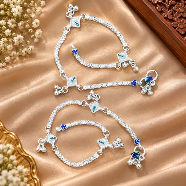 German_Silver_Chain_Anklet_|_Payal_For_Womens_&_Girls_|_1_Pair