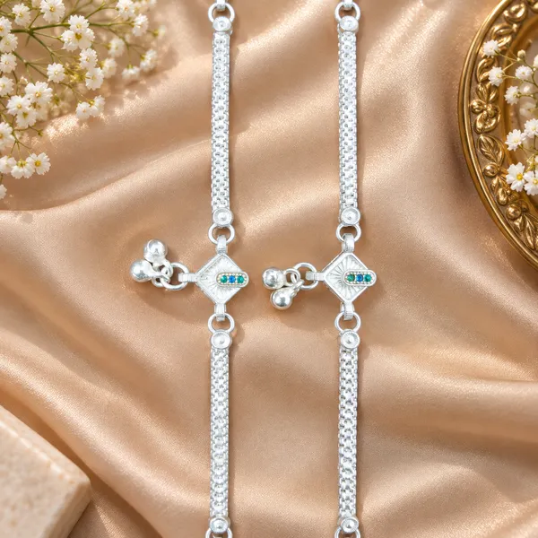 German_Silver_Chain_Anklet_|_Payal_For_Womens_&_Girls_|_1_Pair