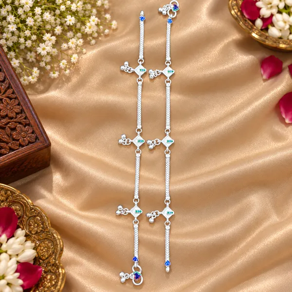 German_Silver_Chain_Anklet_|_Payal_For_Womens_&_Girls_|_1_Pair