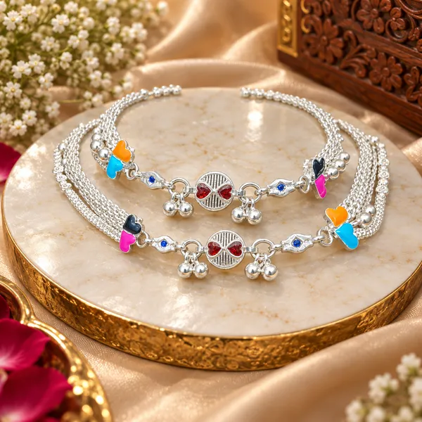 German_Silver_Chain_Anklet_|_Payal_For_Womens_&_Girls_|_1_Pair