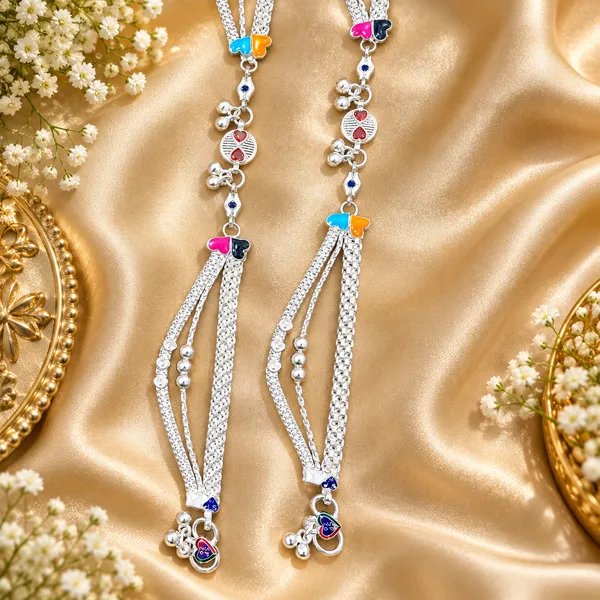 German_Silver_Chain_Anklet_|_Payal_For_Womens_&_Girls_|_1_Pair