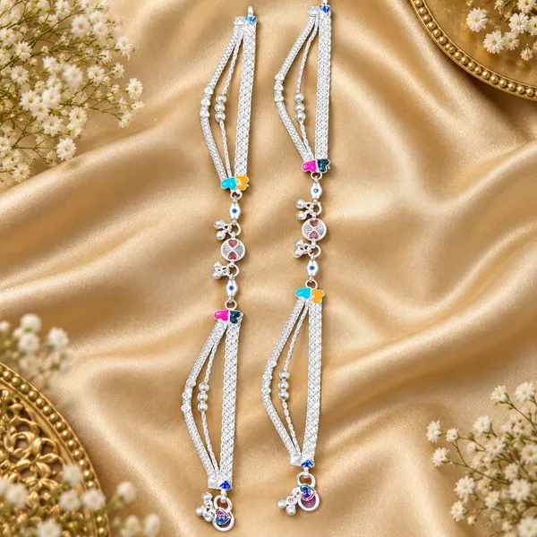 German_Silver_Chain_Anklet_|_Payal_For_Womens_&_Girls_|_1_Pair