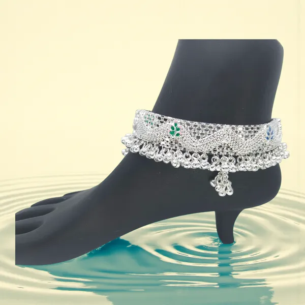 German_Silver_Anklet_|_Payal_For_Womens_&_Girls_|_1_Pair