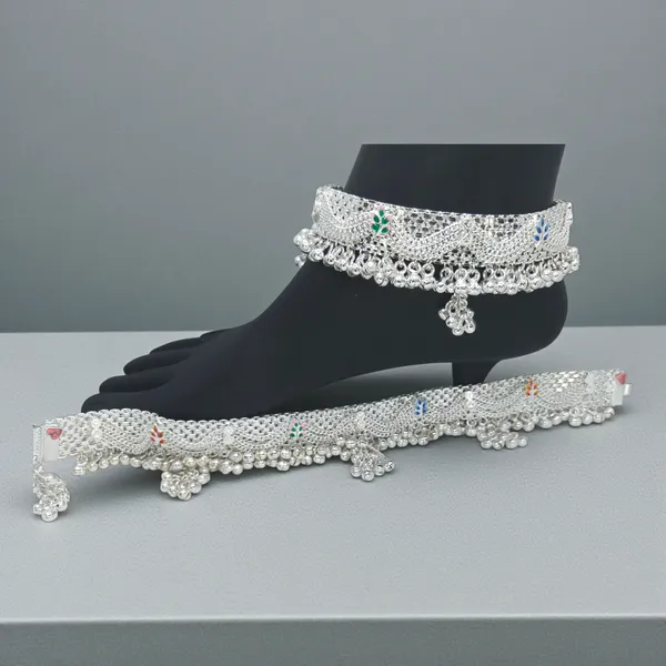 German_Silver_Anklet_|_Payal_For_Womens_&_Girls_|_1_Pair
