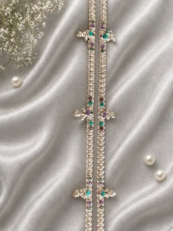 German_Silver_Anklet_|_Payal__Goldy_09_For_Womens_&_Girls_|_1_Pair